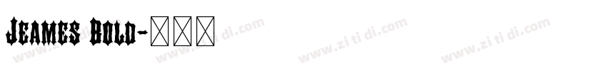 Jeames Bold字体转换
